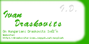 ivan draskovits business card